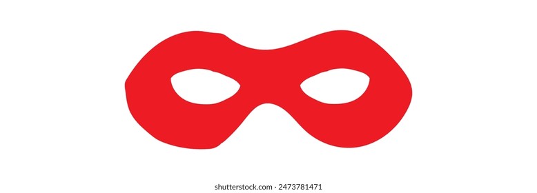 Vector red Super Hero Mask. Face Character design eps 10