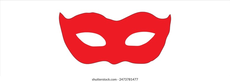 Vector red Super Hero Mask. Face Character design eps 10