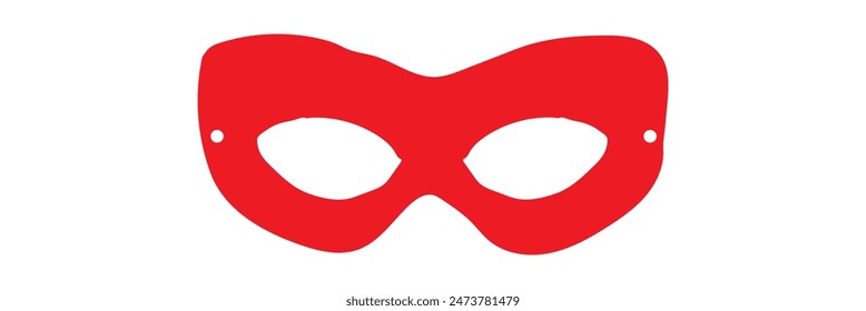 Vector red Super Hero Mask. Face Character design eps 10