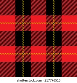 vector red tartan plaid  pattern for background 