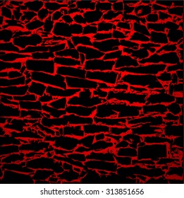 Vector red texture with red cracks