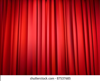 vector red theater curtain