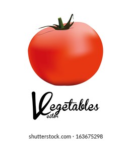 Vector Red Tomato Icon Isolated
