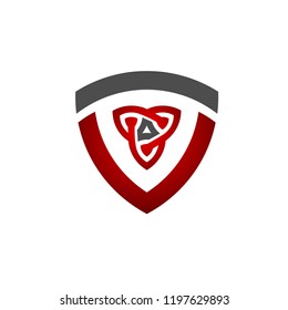 Vector Red Triangle Logo Shield