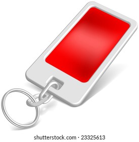 Vector red trinket for inscription isolated on white background