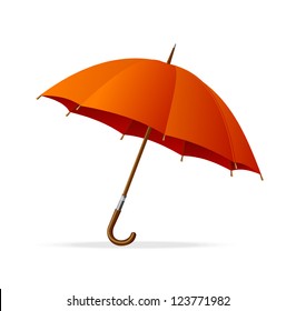 Vector red umbrella isolated