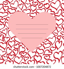 Vector red Valentine s Day Card