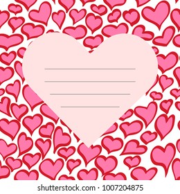 Vector red Valentine s Day Card