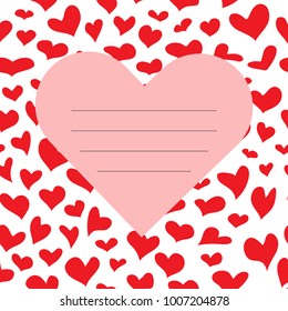 Vector red Valentine s Day Card