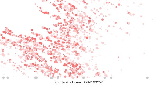 Vector red Valentines Day heartshapes background element in flat style
