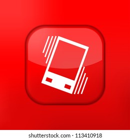 Vector red Vibration icon. Eps10. Easy to edit