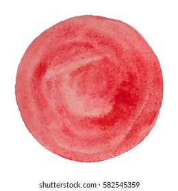 Vector red watercolor background. Hand drawn abstract design element