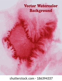 vector red watercolor floating spot