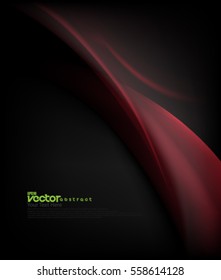 Vector Red Wave Abstract