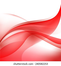 vector red wavy abstract background