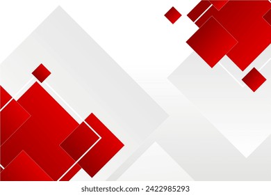 vector red white abstract square background