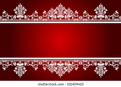 Vector red and white background