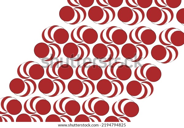 Vector Red White Ball Diagonal Stripe Stock Vector (Royalty Free ...