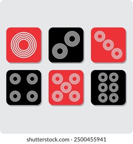 VECTOR: Red and white dice