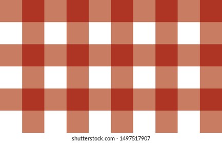 vector red and white Gingham check pattern design illustration for printing on paper, wallpaper, covers, textiles, fabrics, for decoration, decoupage, and other.