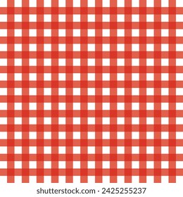 vector red and white gingham pattern