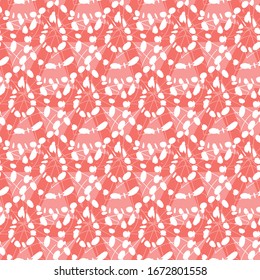 Patten de solapamiento abstracto de lágrimas shibori rojo y blanco vectorial. Apropiado para textiles, envolvimiento de regalo y papel pintado.