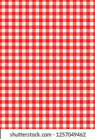 Vector Red and white tablecloth pattern