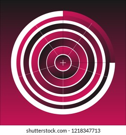Vector red and white target illustration to explain concept of success, accuracy or goal in business or life