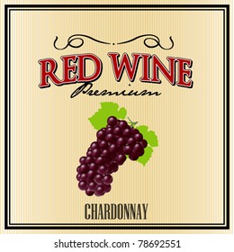 Vector Red Wine Label