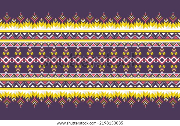 Vector Red Yellow White Geometric Ethnic Stock Vector (Royalty Free ...