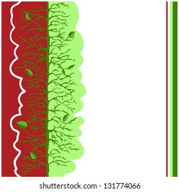 The vector. A red-green tree