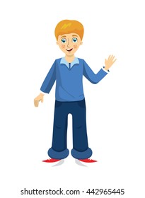 vector red-haired boy