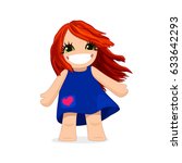 
vector redhead girl graphic. 