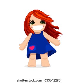 
vector redhead girl graphic. 