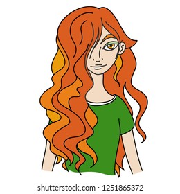 
vector redheaded girl 