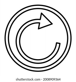 Vector Redo Outline Icon Design
