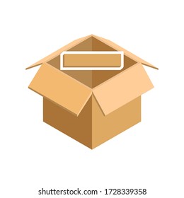 vector reduce cardboard box which is brown in color