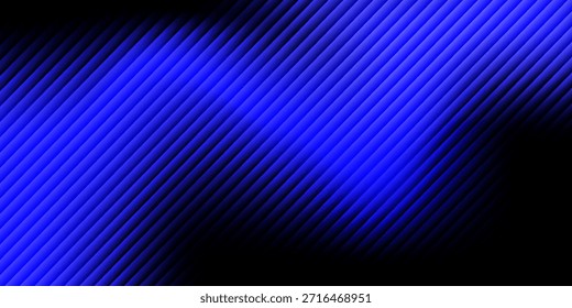 Vector reeded glass effect background set. Elegant gradient cover collection in blue hues. Minimalist template design for social media, poster, banner, flyer, design