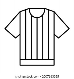 Vector Referee Shirt Outline Icon Design
