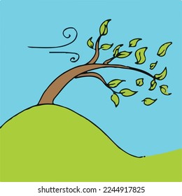 vector of refreshing cold wind 
