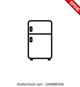 Vector of refrigerator icon outline