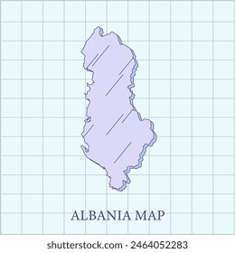 vector regions map of Albania
