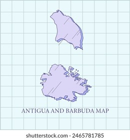 vector regions map of antigua and barbuda