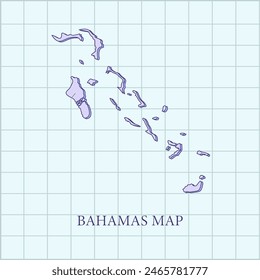 vector regions map of bahamas