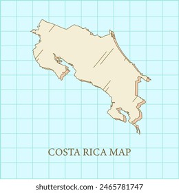 vector regions map of Costa Rica