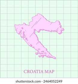 vector regions map of Croatia