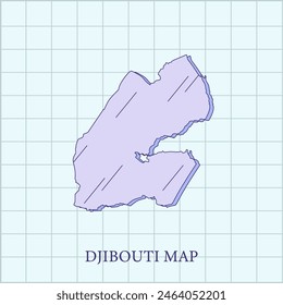 Mapa de las regiones de Vector de Djibouti