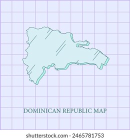 vector regions map of Dominican Republic