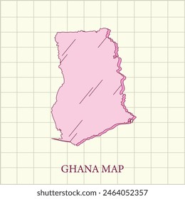 vector regions map of Ghana