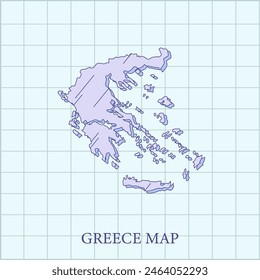 Mapa de las regiones de Vector de Grecia
